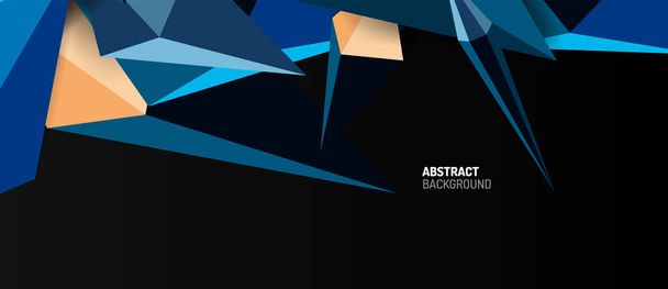 3d low poly abstract shape background vector illustration - Διάνυσμα, εικόνα