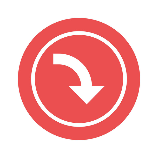 Εικονίδιο διανύσματος arrow glyph που μπορεί εύκολα να τροποποιήσει ή να επεξεργαστεί - Διάνυσμα, εικόνα