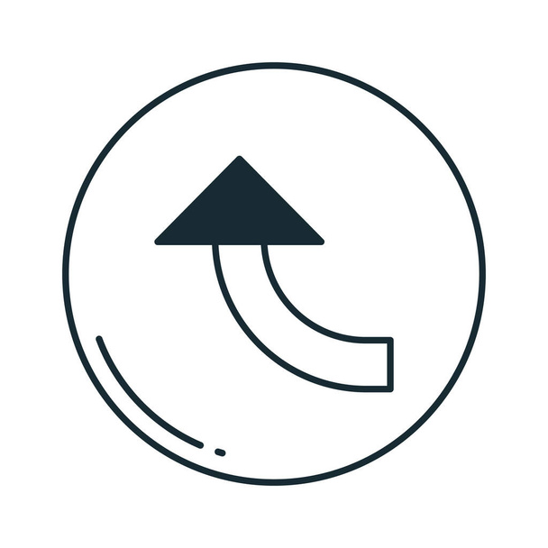  Arrow Half Glyph vector icon which can easily modify or edit - Vector, Image