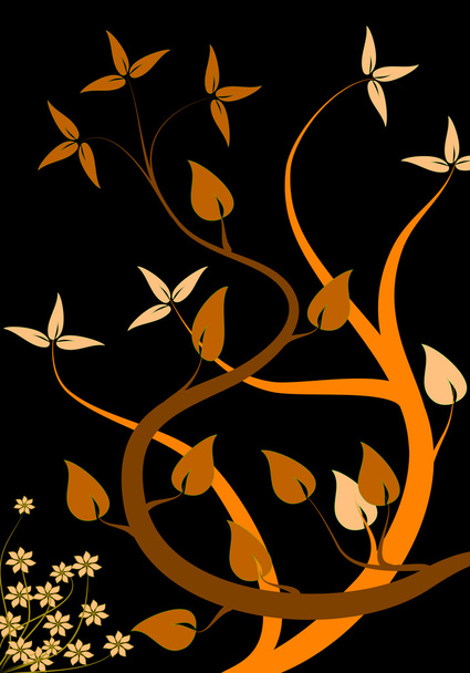 Orange Japanese Style Background - Vektor, obrázek