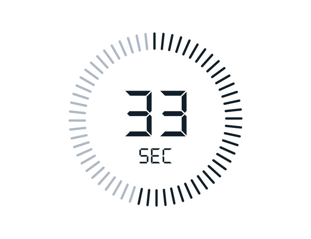 33 segundos temporizadores Relógios, Timer 33 sec ícone - Vetor, Imagem