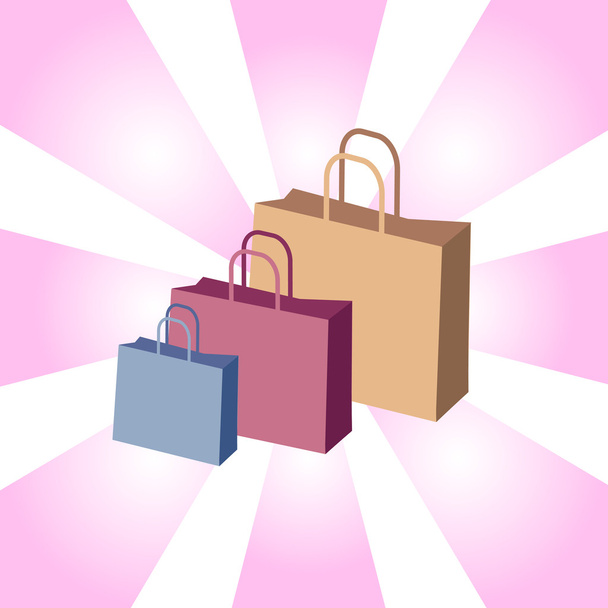 alışveriş torbaları - Vektör, Görsel
