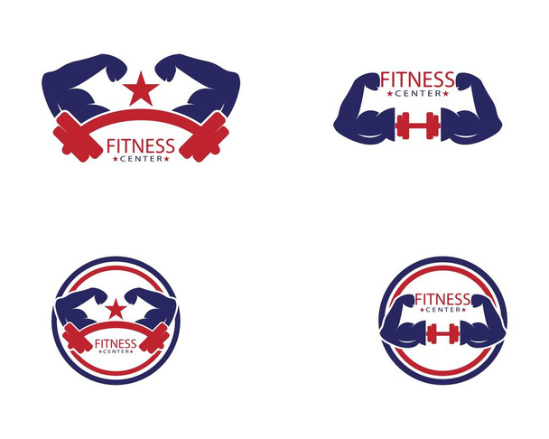 Modelo de logotipo do centro de fitness - Vetor, Imagem