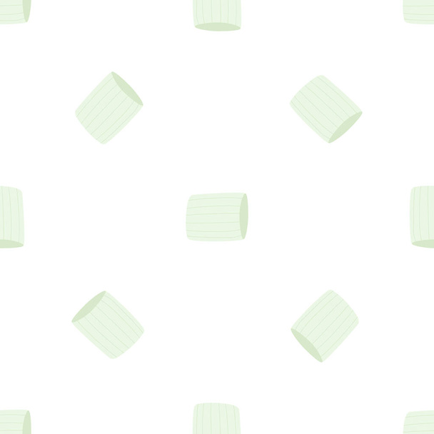 Illustratie op thema van helder patroon groene ui, groente wortel voor zeehond. Plantaardig patroon bestaande uit mooie groene ui, veel wortel. Eenvoudig kleurrijk groentepatroon van wortelgroene ui. - Vector, afbeelding