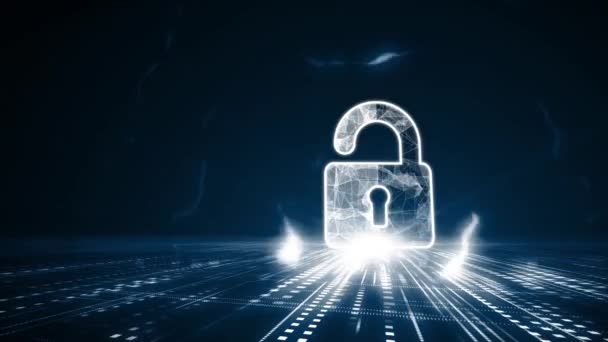 Cybersécurité protection des données concept de confidentialité des technologies commerciales. - Séquence, vidéo