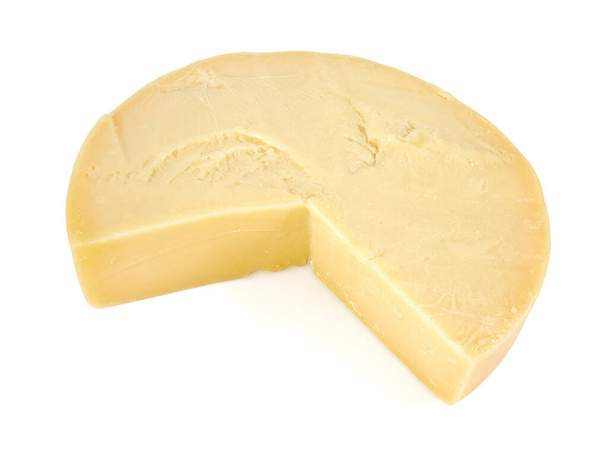 piece of hard cheese isolated on white background - Valokuva, kuva