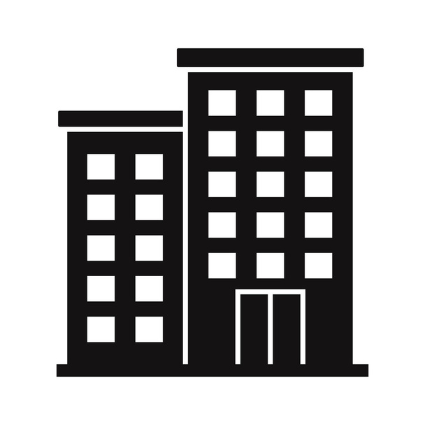 Appartements bâtiment Glyph vecteur icône qui peut facilement modifier ou modifier - Vecteur, image