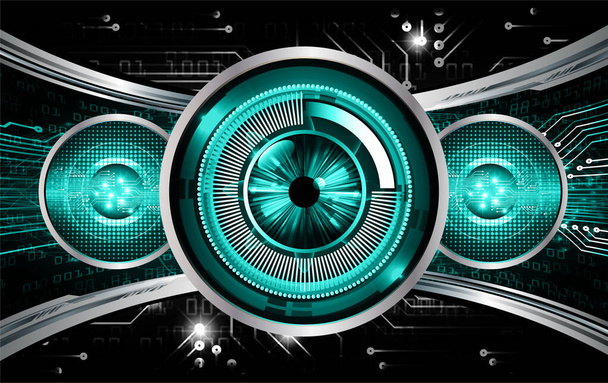 eye cyber circuit future technology concept background - Vettoriali, immagini