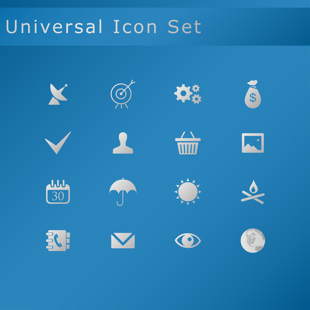 Universal icon set - Vektor, obrázek