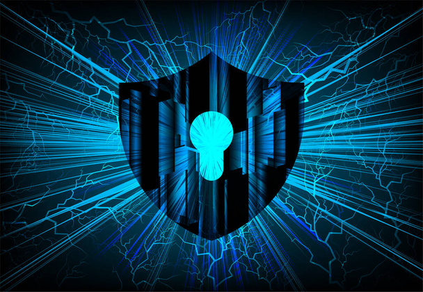 background illustration with keyhole, digital security concept - Vetor, Imagem