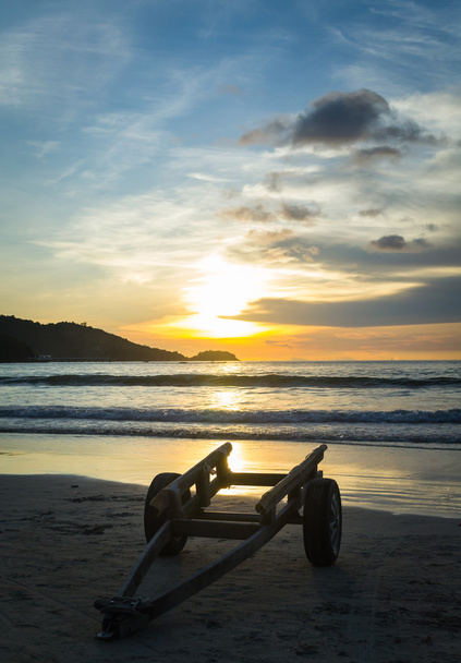 dwukołowy wózek na plaży - Zdjęcie, obraz