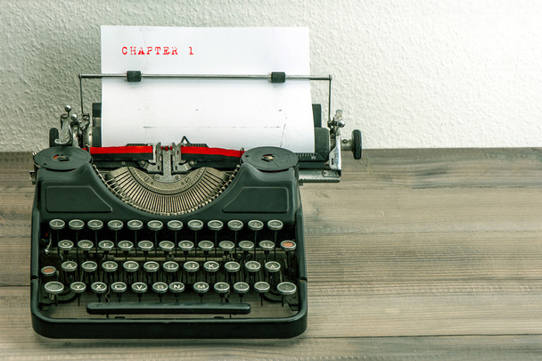 typewriter with white paper page - Fotografie, Obrázek