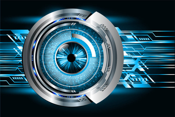eye cyber circuit future technology concept background - Vektor, kép