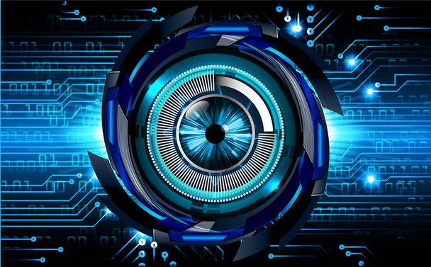 eye cyber circuit future technology concept background - Διάνυσμα, εικόνα