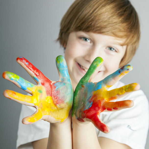 Colored hands - Φωτογραφία, εικόνα