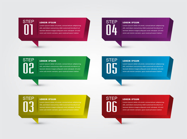 colorful modern text box template for website, computer graphic, technology and internet, banner - Vektor, Bild
