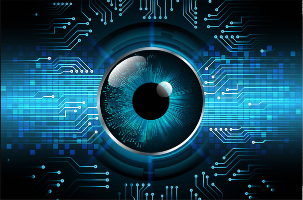 eye cyber circuit future technology concept background - Vektor, Bild