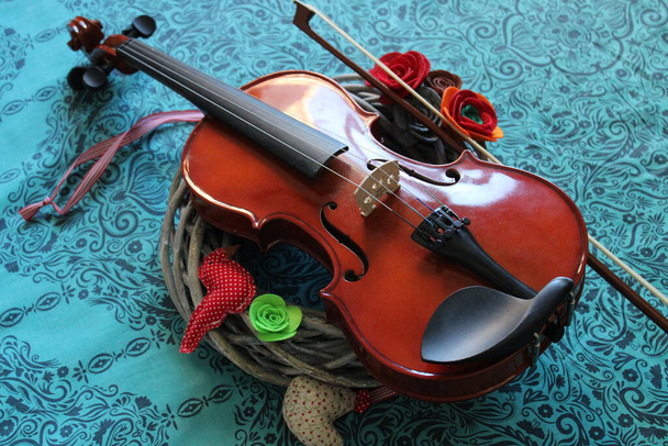 violon instrument de musique romantique - Photo, image