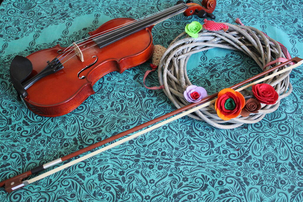viool romantisch muziekinstrument - Foto, afbeelding