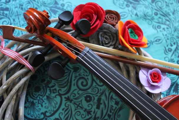 housle romantický hudební nástroj - Fotografie, Obrázek
