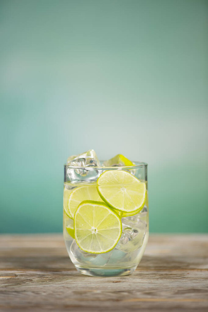 refreshing and healthy drink with fresh citrus - Fotoğraf, Görsel