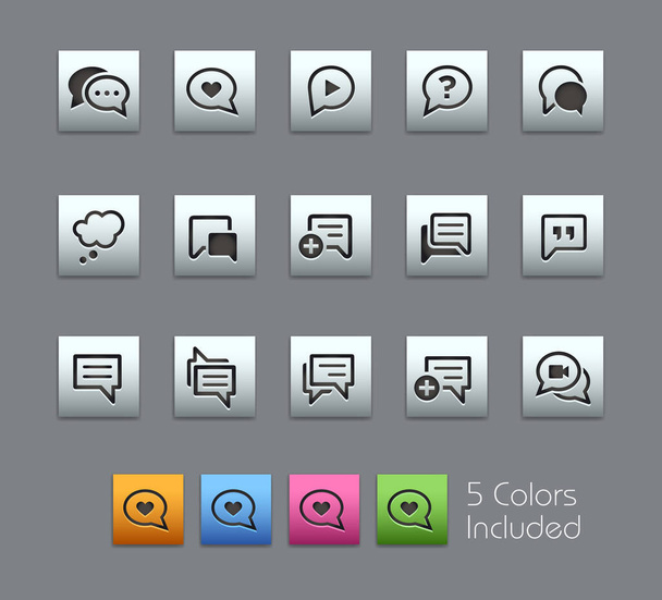 Bubble Icons // Satinbox Series - The vector file includes 5 color versions for each icon in different layers. - ベクター画像