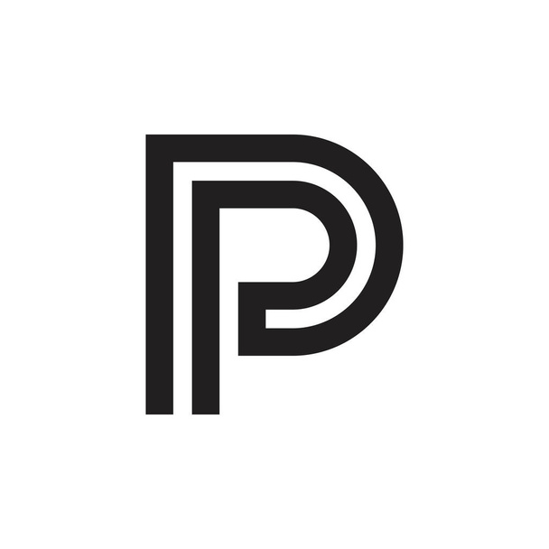 P Lettre Logo Design vecteur - Vecteur, image