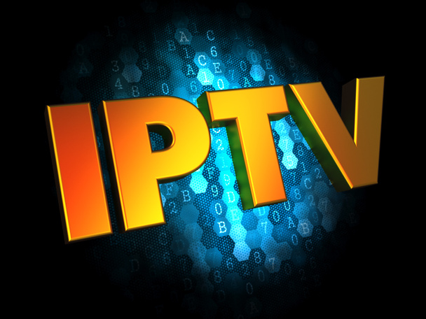 IPTV konsept dijital arka plan üzerinde. - Fotoğraf, Görsel