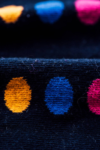Textura de tela de lana. Textura de tejido de punto de los calcetines. la tela - Foto, imagen