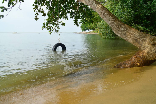 luonnonkaunis näkymä Tanjung Bidara rannalle, Melaka, Malesia - Valokuva, kuva