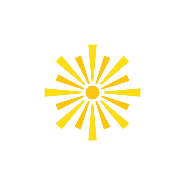 modèle d'icône vectorielle logo illustration soleil - Vecteur, image