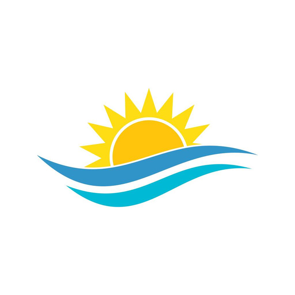 słońce ilustracja logo wektor ikona szablon - Wektor, obraz
