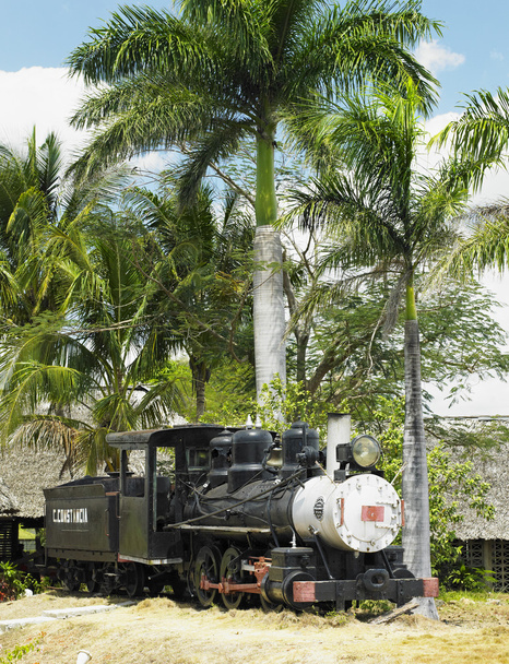 memorial da locomotiva a vapor Baldwin, Aguada, Cienfuegos Province, Cuba
 - Foto, Imagem