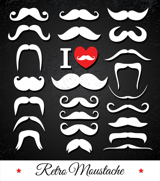 Moustaches set. - Vector, Image