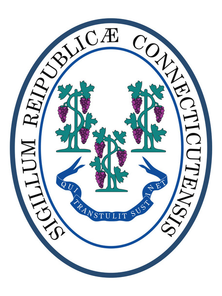 Gran Sello del Estado Federal de Connecticut (El Estado de la Constitución)) - Vector, Imagen