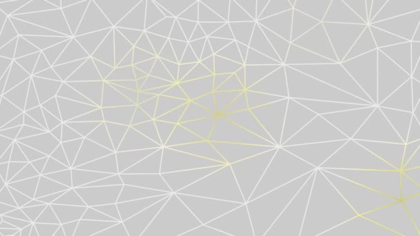 Fondo geométrico lineal dorado abstracto animado desde triángulos. Ilustración vectorial plana sobre fondo gris. - Metraje, vídeo