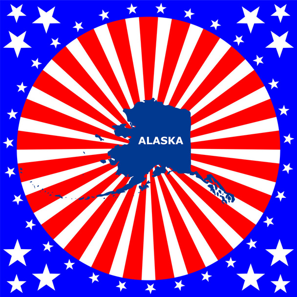 Χάρτης της το μέλος της Αλάσκα ΗΠΑ - Διάνυσμα, εικόνα