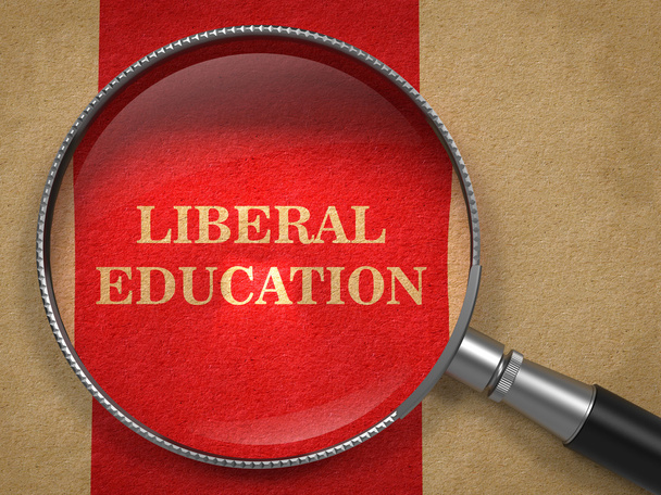 liberális oktatási koncepció - nagyító. - Fotó, kép