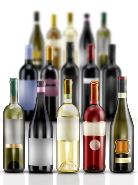 lahví vína - Fotografie, Obrázek