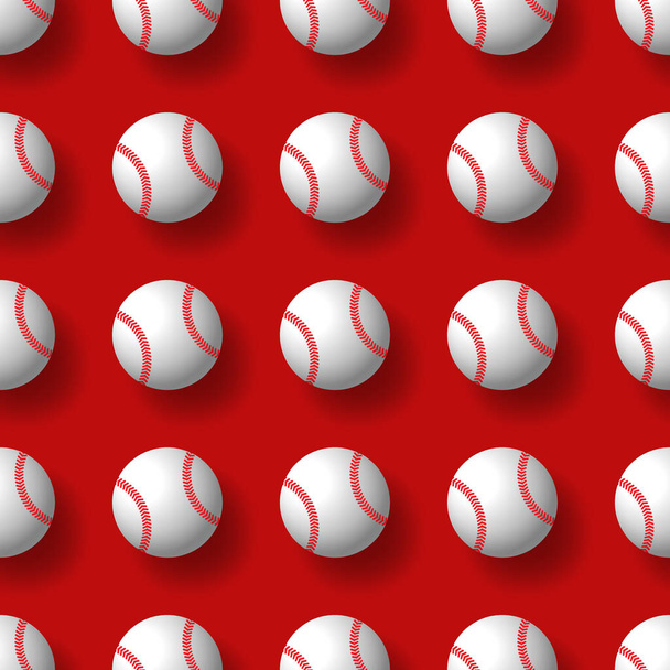 野球シームレスパターンテニスボールベクトルタイルの背景壁紙スカーフ隔離されたグラフィック - ベクター画像