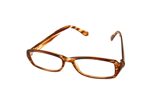 коричневі очі окуляри ізольовані на білому - Фото, зображення