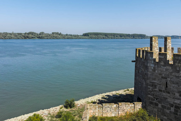 Ruins of Smederevo Fortress at the coast of the Danube River - in town of Smederevo, Serbia - Photo, Image