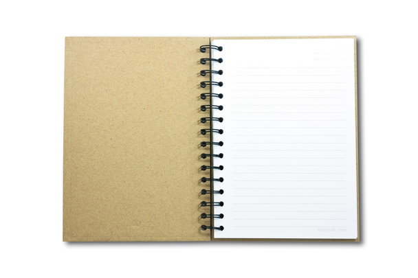 Cuaderno en blanco abrir dos caras
 - Foto, Imagen