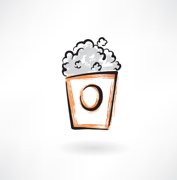 popcorn grunge icon - Vektor, kép