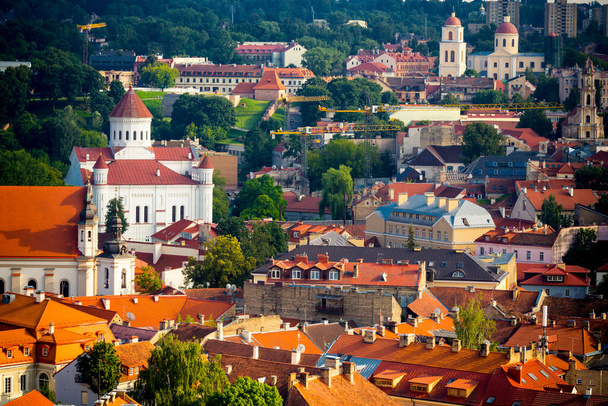 Aerial view on Vilnius, the capital of Lithuania. - Zdjęcie, obraz
