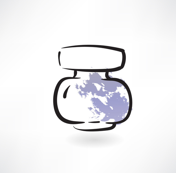 ink jar grunge icon - Vetor, Imagem