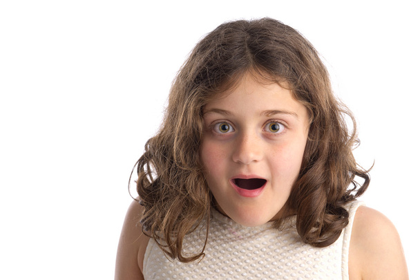 Child with astonished expression - 写真・画像