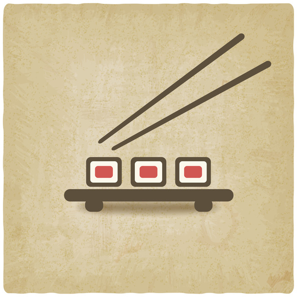 Sushi roll old background - Вектор,изображение