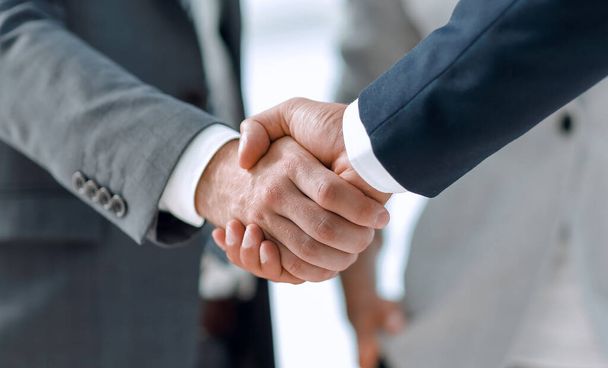 closeup of handshake of business partners - Foto, Imagem