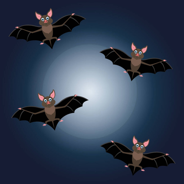 Ilustración vectorial de murciélagos. Murciélago de Halloween - Vector, imagen